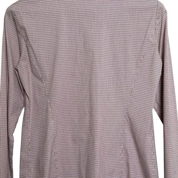 Lafayette 148 Size 4 Gingham Snap Collared Shirt Blouse Career Work Office - Picture 4 of 15
